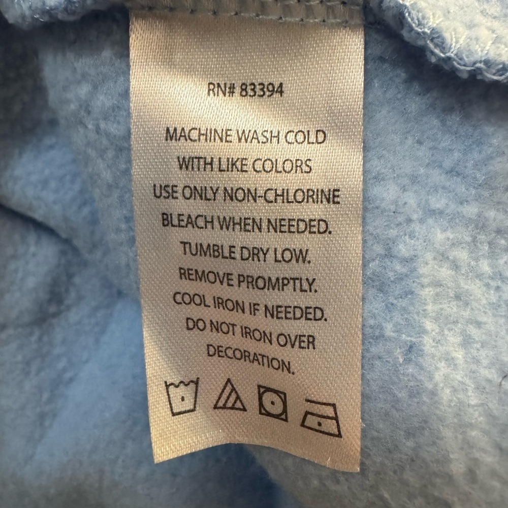 GOAT USA Cropped Hoodie Light Blue Small - Picture 5 of 5